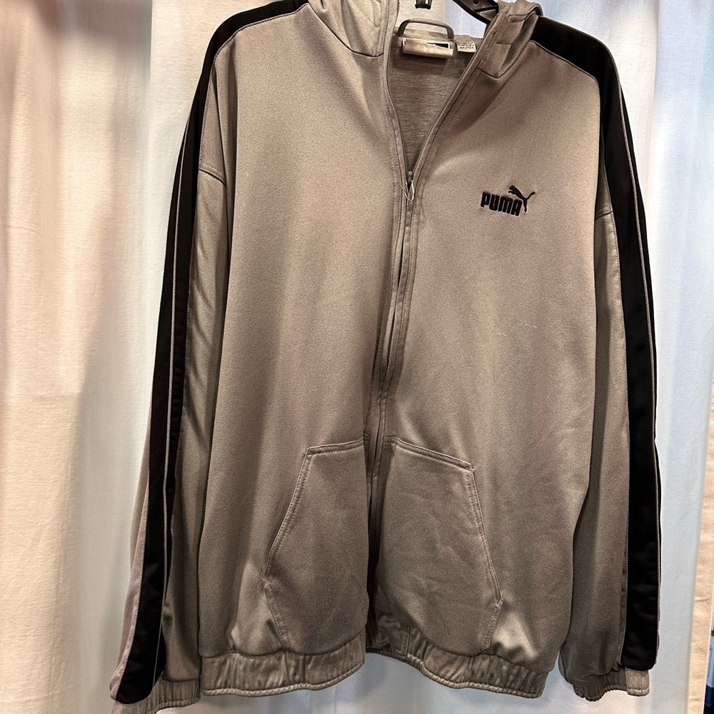 Puma Gray Hoodie with Black Logo